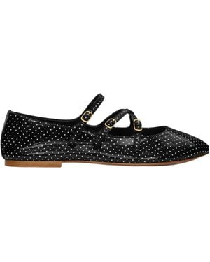 Celine Dot Printed Ballet Shoes - Black