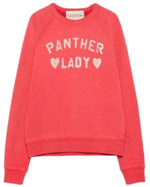 Valentino Printed Crewneck Sweatshirt - Red