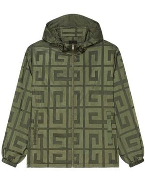 Givenchy 4G Pattern Hooded Windbreaker - Green