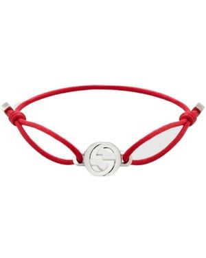 Gucci Interlocking Cord Bracelet - Red