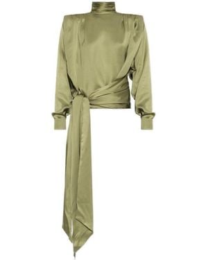 Balmain High-Neck Shirt - Green