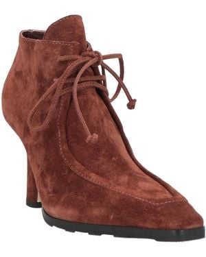 Burberry Simple Laced Ankle Boots - Brown