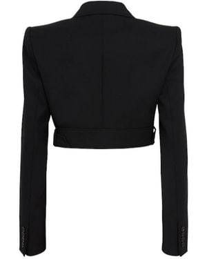 Chloé Grain De Poudre Crop Blazer - Black