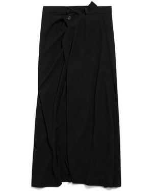 Balenciaga Draped Tailored Skirt - Black