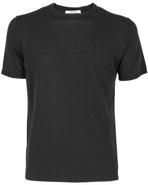 Kangra Cashmere Kangra Crew Neck T-Shirt - Black