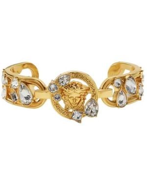 Versace Medusa '95 Embellished Cuff Bracelet - Metallic