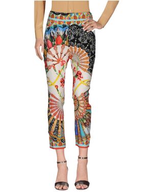 Dolce & Gabbana Multicolor Formal Pants - White