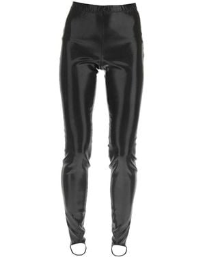 DSquared² Faux-Leather Ankle Cuff Leggings - Black
