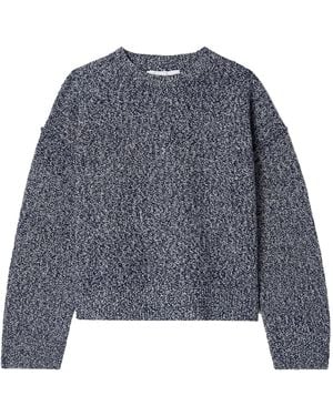 Proenza Schouler Remy Crew Neck Blended Sweater - Blue