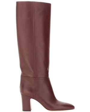 Paris Texas 70Mm Leather Block-Heel Boots - Red