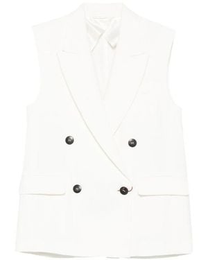 Max Mara Sleeveless Vest - White