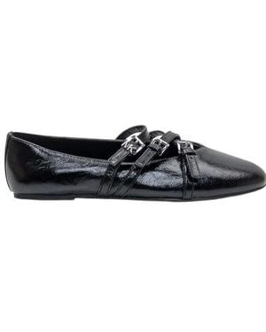 MICHAEL Michael Kors Buckle Detailed Slip-On Flat Shoes - Black