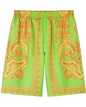 Versace Barocco 660 Knee-Length Shorts - Green