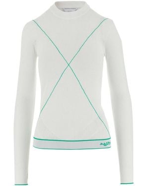Bottega Veneta Stitch Detailed Jumper - White