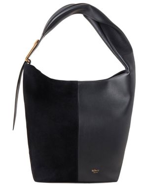 Mulberry Retwist Hobo Suede Shoulder Bag - Black