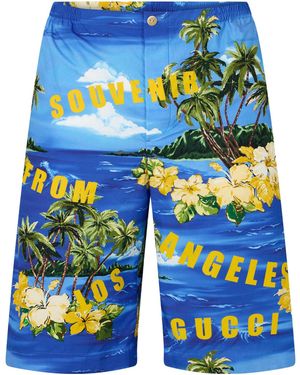 Gucci Printed Shorts - Blue