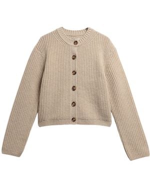 Barbour Button-Front Knit Cardigan - Natural