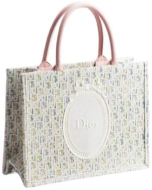 Dior Book Tote Medium Handbag - White