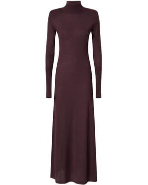 Pinko Turtleneck Maxi Dress - Purple