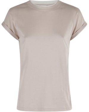 Eleventy Rolled-Cuff Cotton T-Shirt - Gray
