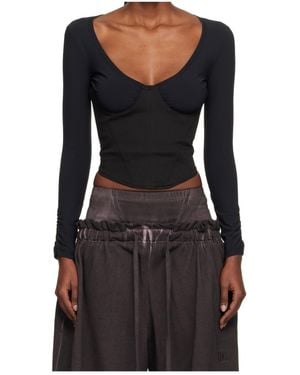 KNWLS Scythe Bustier Top - Black