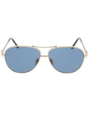Fred Pilot Frame Sunglasses - Blue