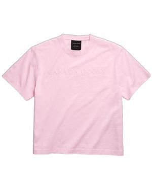 Canada Goose Roam T-Shirt Embroidered - Pink