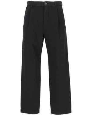 Barena Mazengo Cropped Pleated Pants - Black