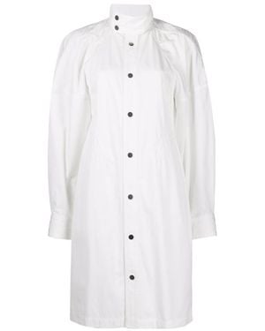 Bottega Veneta Long Sleeved Shirt Dress - White