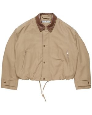Acne Studios Long-Sleeve Bomber Jacket - Natural