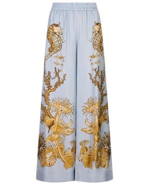 La DoubleJ Wide-Leg Casual Pants - Blue