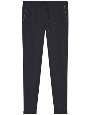 Fabiana Filippi Drawstring Lacing Casual Trousers - Blue