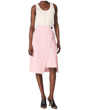 Bottega Veneta Cotton Wrap Skirt - Pink