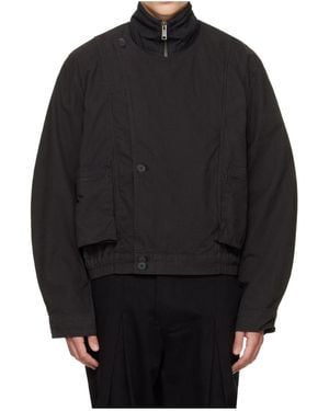 Entire studios Cairn Zip-Front Long-Sleeve Casual Jacket - Black