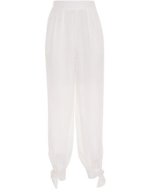 Zimmermann Wide-Leg Linen Trousers - White