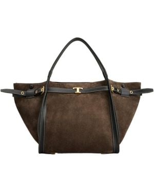Tod's T Signature Small Shoulder Bag - Brown
