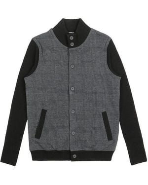 KARL LAGERFELD Plaid Long-Sleeved Casual Jacket - Grey