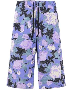 ERL Floral Printed Swim Shorts - Blue