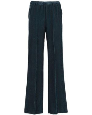 forte_forte Ribbed Velvet Pull-On Trousers - Blue