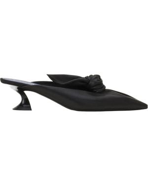 Lanvin Midnight Step Bow Detailed Heeled Mules - Black