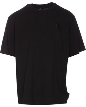 Moose Knuckles Henri Logo-Embroidered T-Shirt - Black