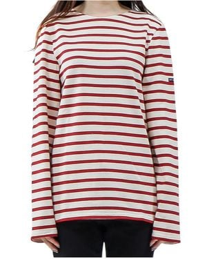 Saint James Striped T-Shirt - Red