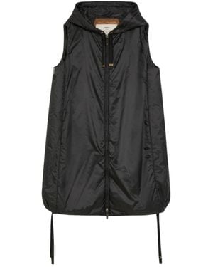 Max Mara The Cube Sleeveless Hooded Puffer Jacket - Black