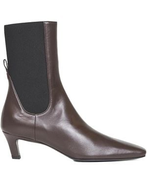 TOTEME Totême High Heel Slip-On Ankle Boots - Brown