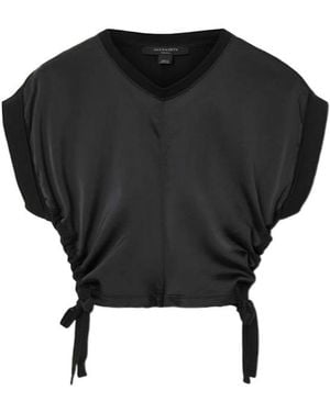 AllSaints Mira Ruched Top - Black
