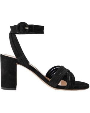 Gianvito Rossi Suede Sandals - Black