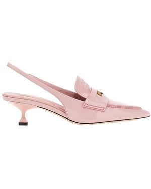 Miu Miu Pointed Buckle High Heels - Pink