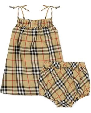 Burberry Kids' Burb Betty Check Shirt Dress - Natural