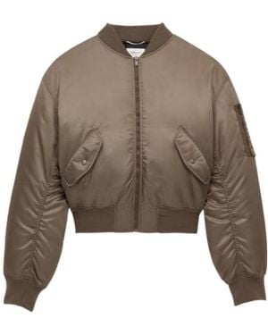 Saint Laurent Water-Repellent Bomber Jacket - Brown