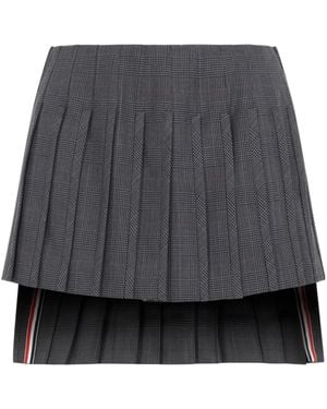 Thom Browne Mini Skirt With Narrow Pleats - Gray